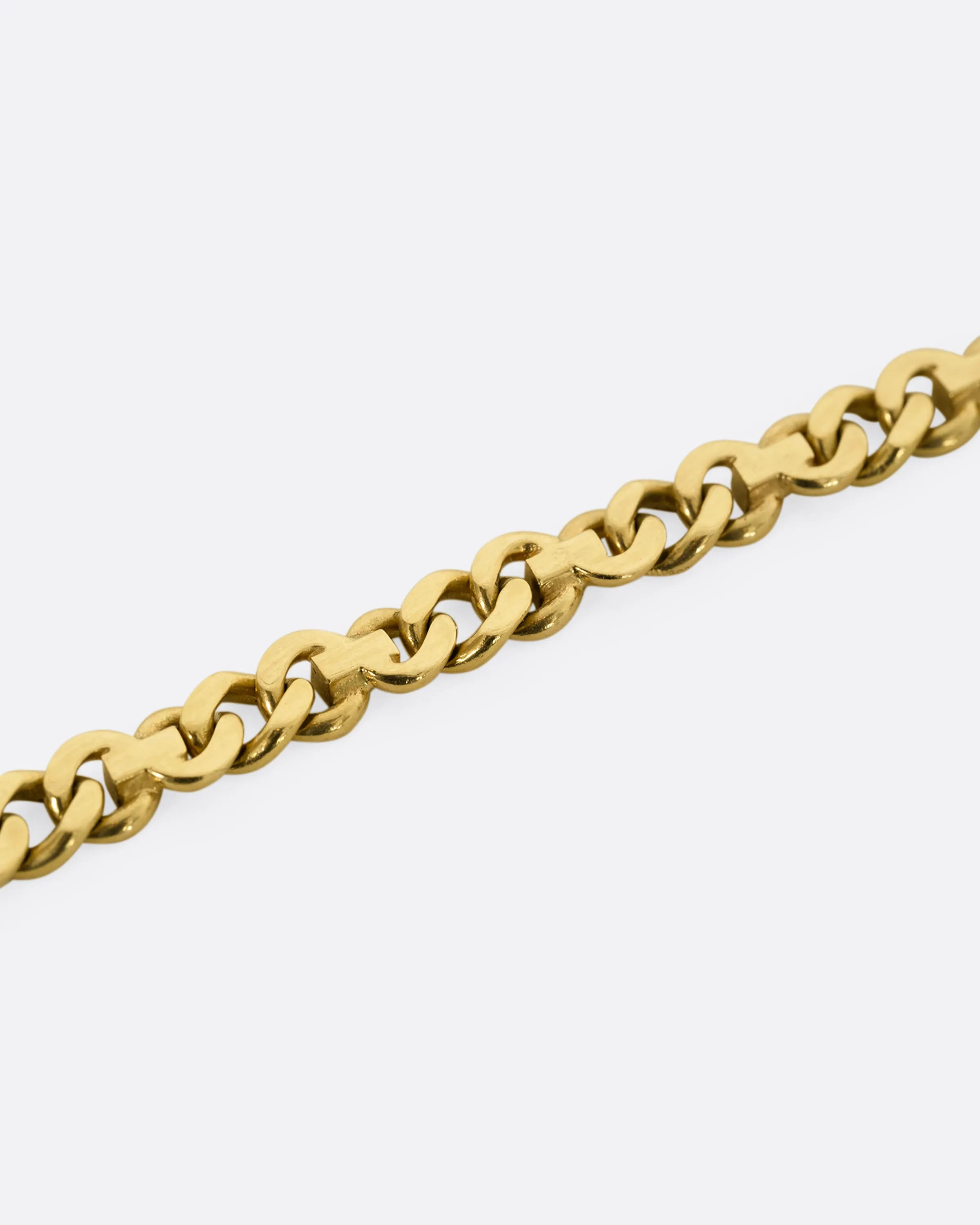 Mixed Rounded Curb Link Chain Bracelet
