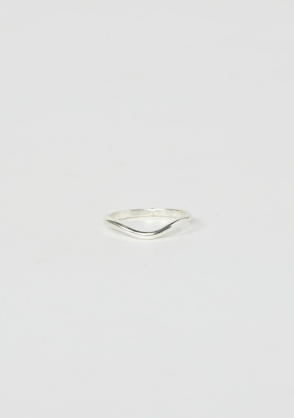 Moon Pi Silver Arched Stacking Ring