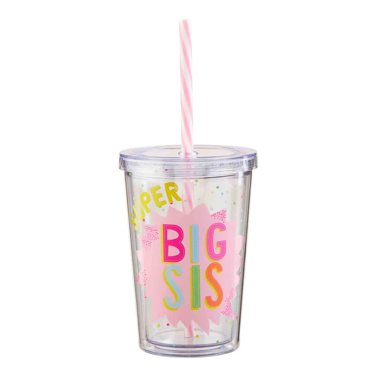 Mud Pie Big Sibling Tumbler with Straw