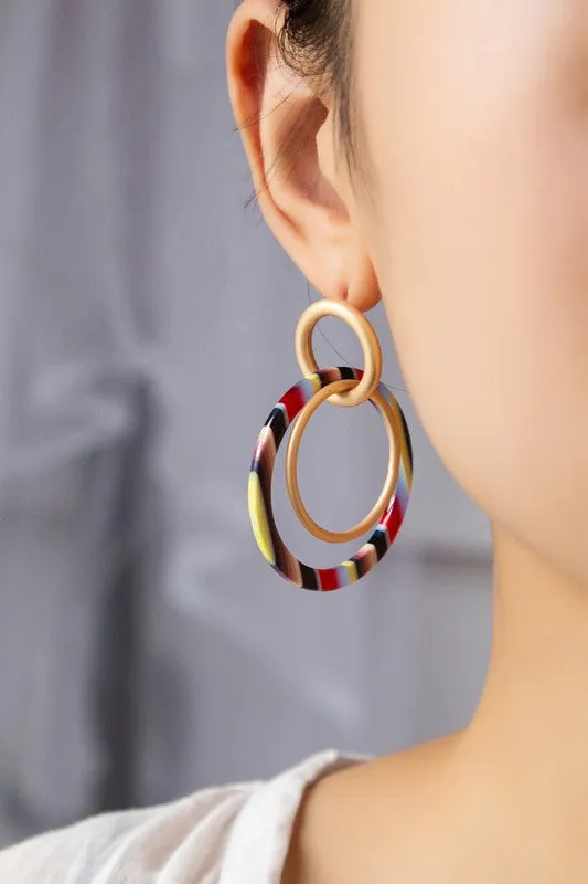 Multi-color stripe hoops