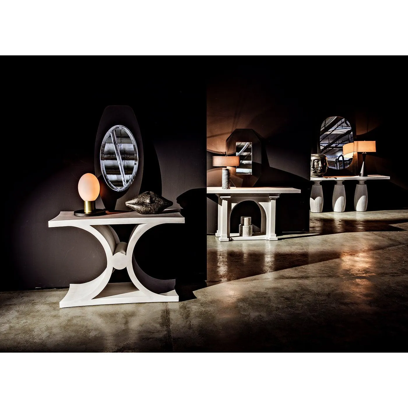 Multi-Face Stool, Black Fiber Cement