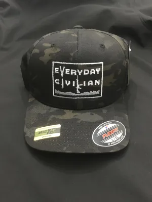 Multicam Black FlexFit L/XL hat with grey EveryDayCivilian Logo