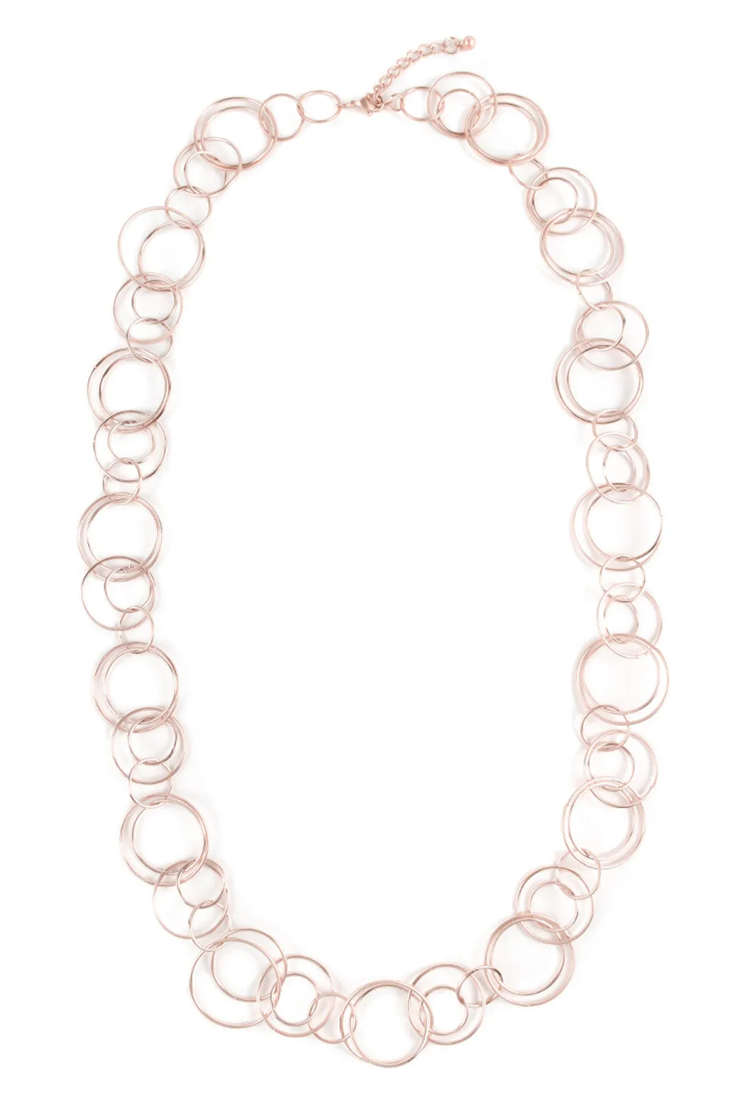 MULTIPLE LINKED HOOP NECKLACE