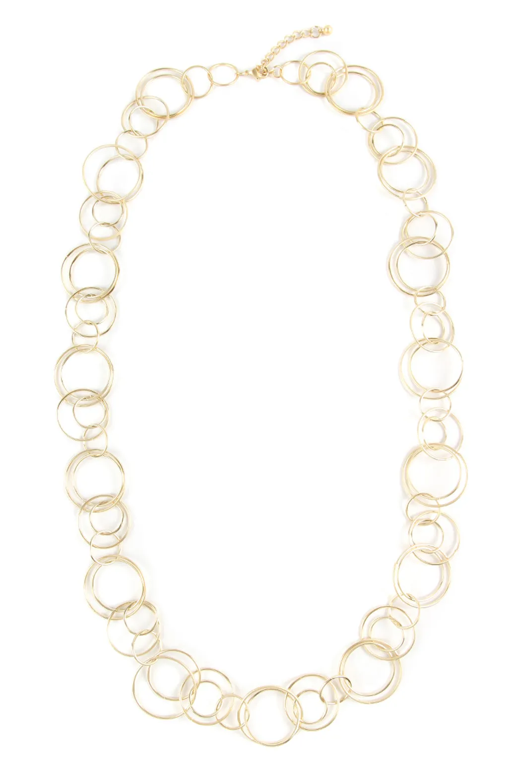 MULTIPLE LINKED HOOP NECKLACE