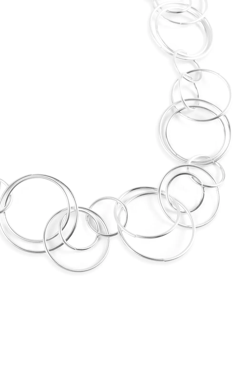 MULTIPLE LINKED HOOP NECKLACE