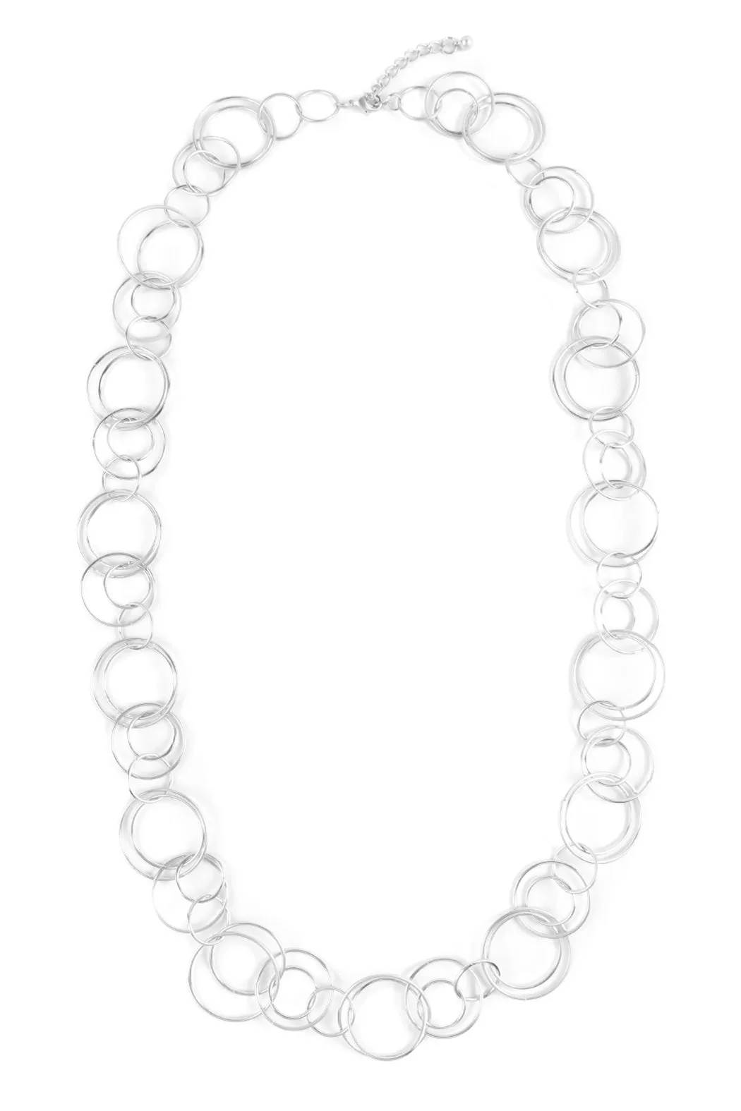 MULTIPLE LINKED HOOP NECKLACE