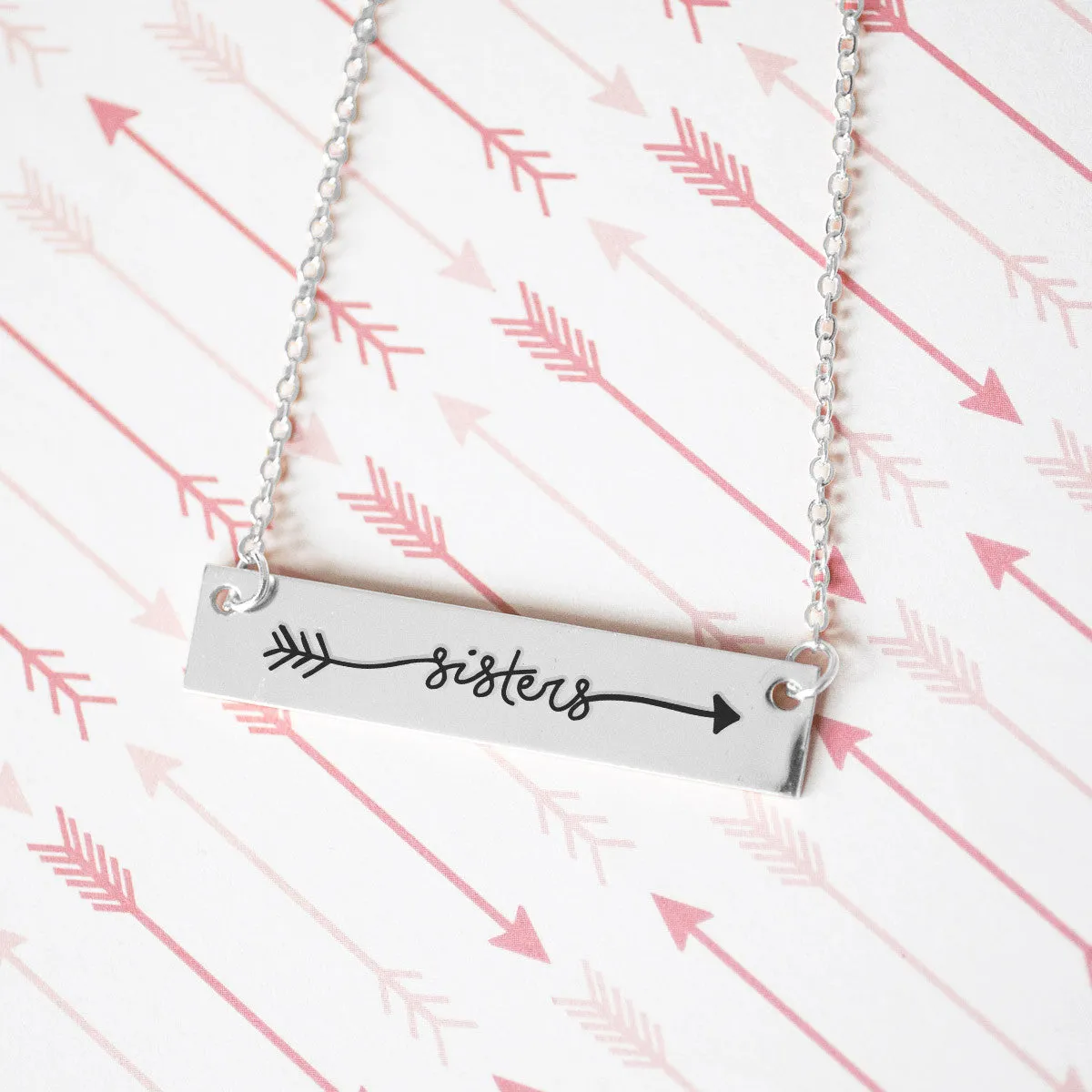 My Sister Gold / Silver Bar Necklace - Sister Gifts