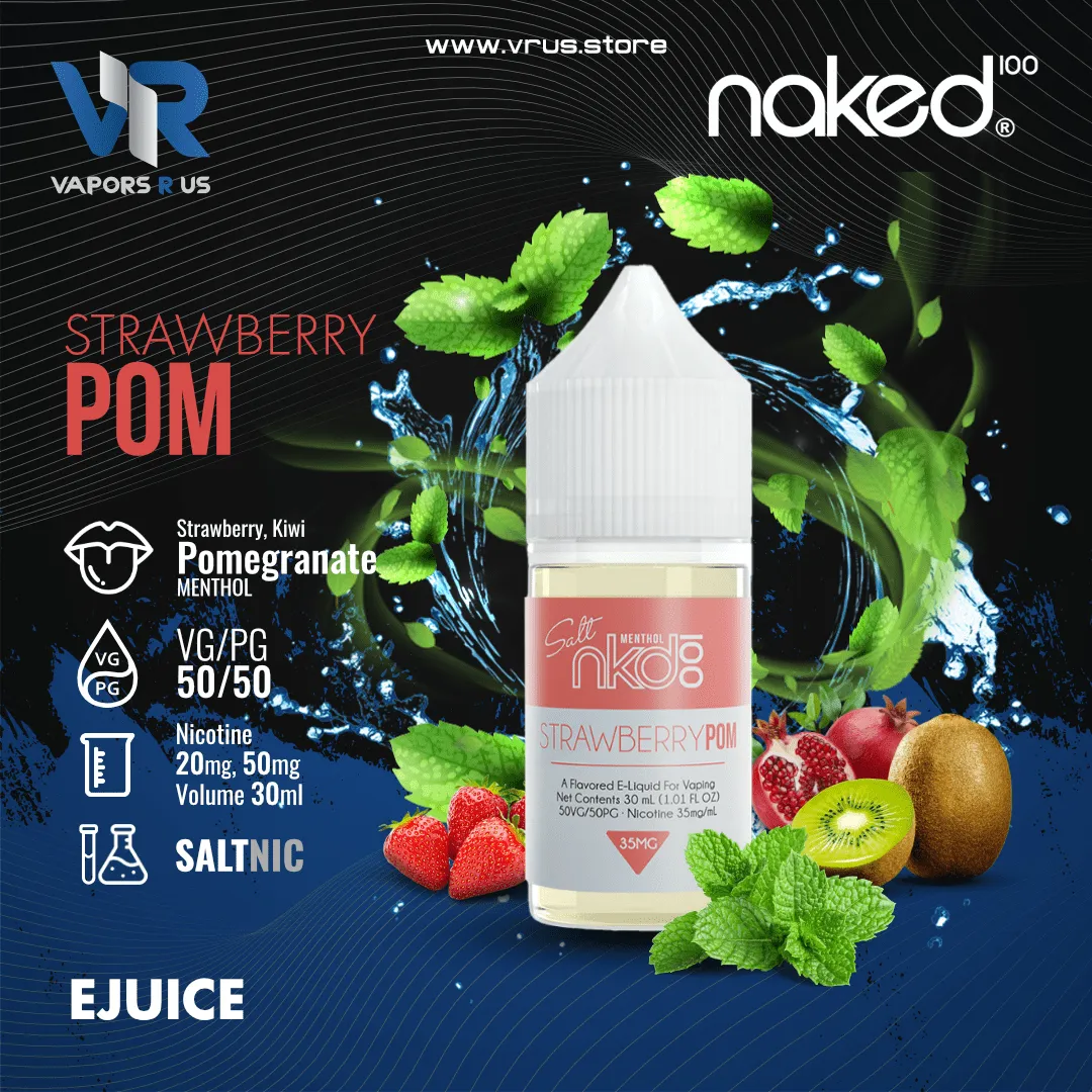 NAKED 100 - Strawberry Pom (Brain Freeze) 30ml (SaltNic)