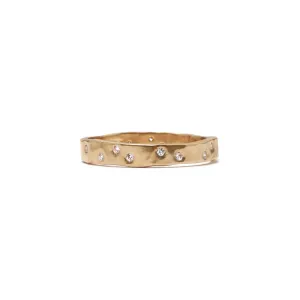 Narrow Constellation Band with Diamonds