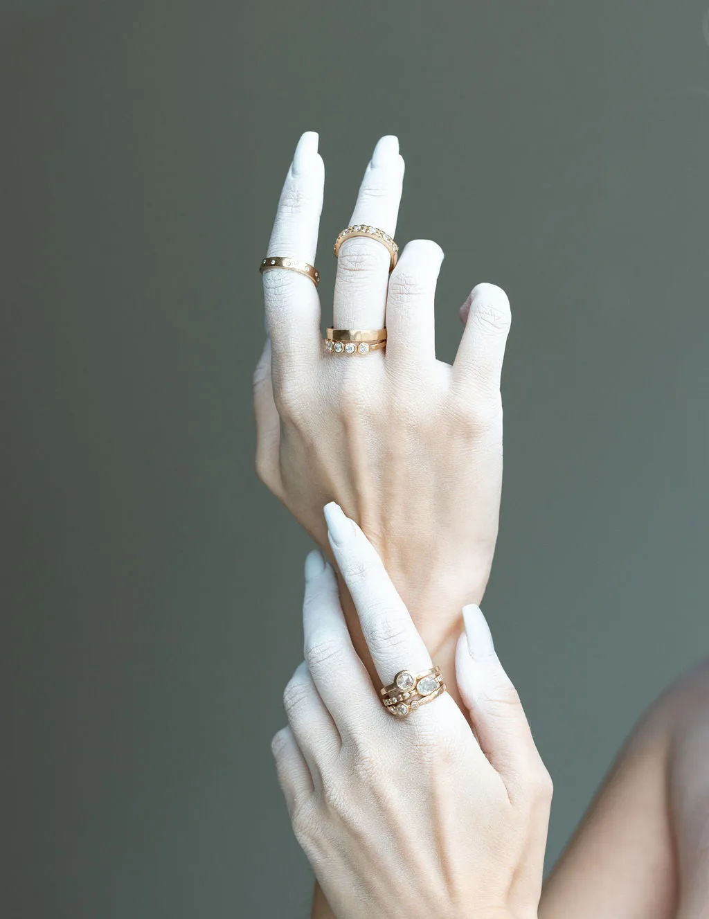 Narrow Constellation Band with Diamonds