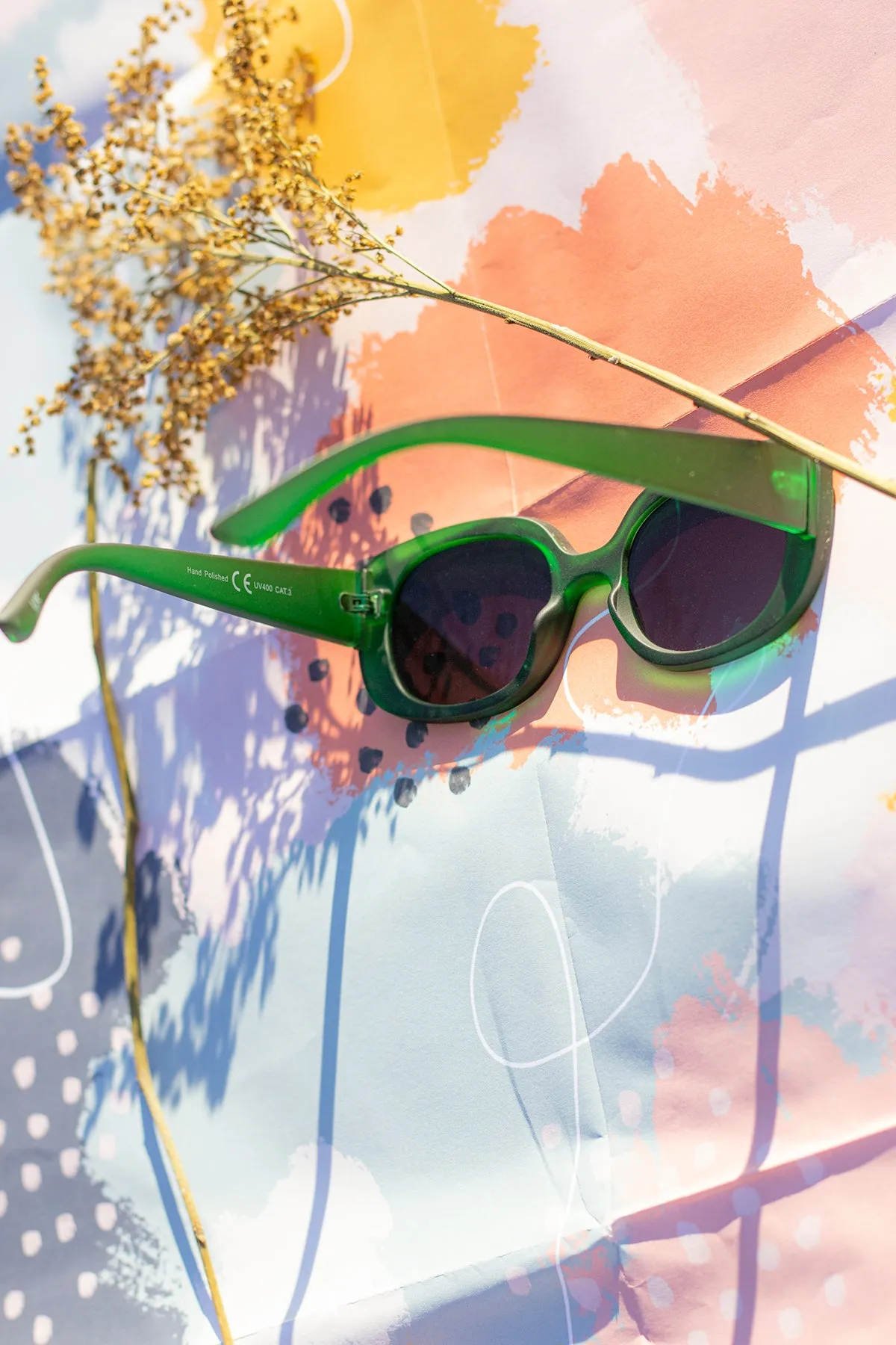 Narrow Oval Chunky Sunglasses