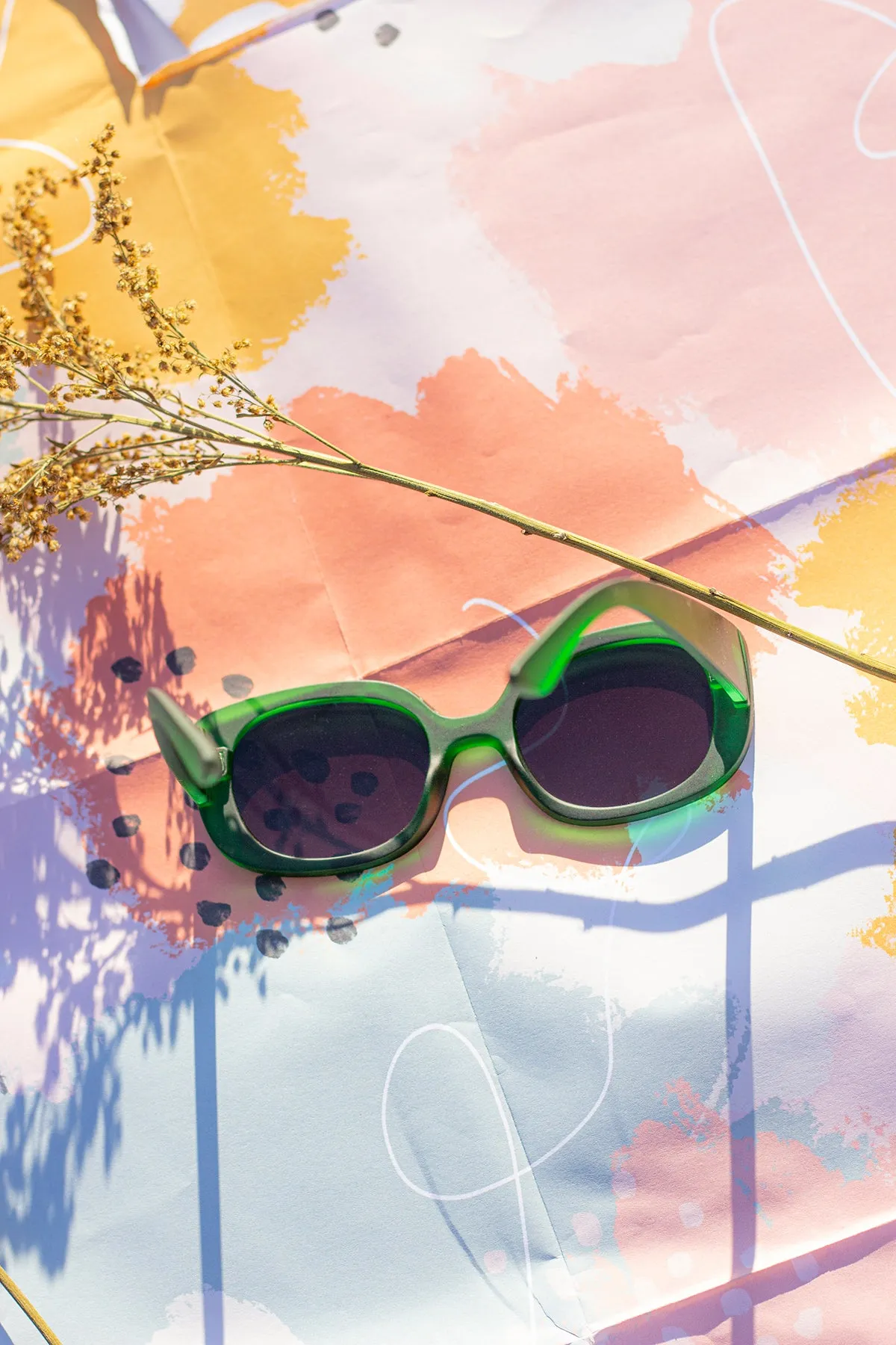 Narrow Oval Chunky Sunglasses
