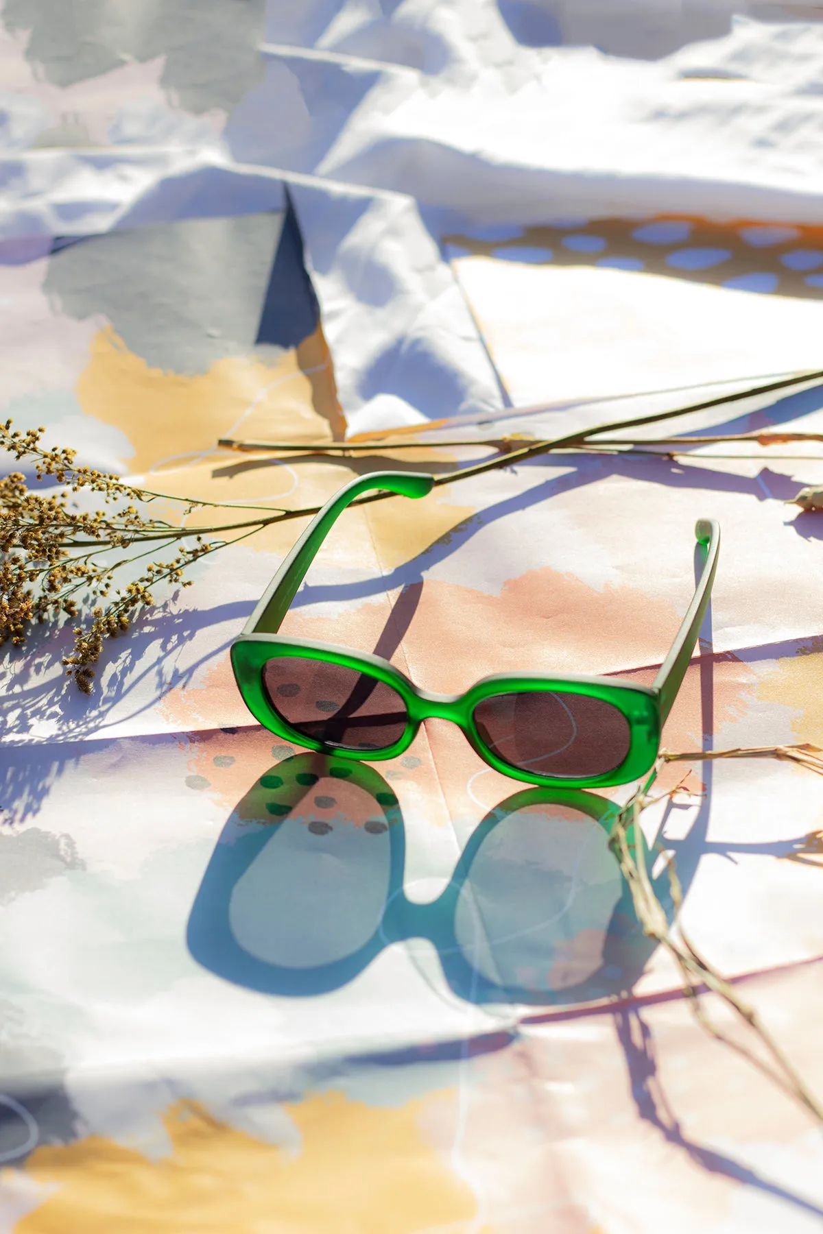 Narrow Oval Chunky Sunglasses