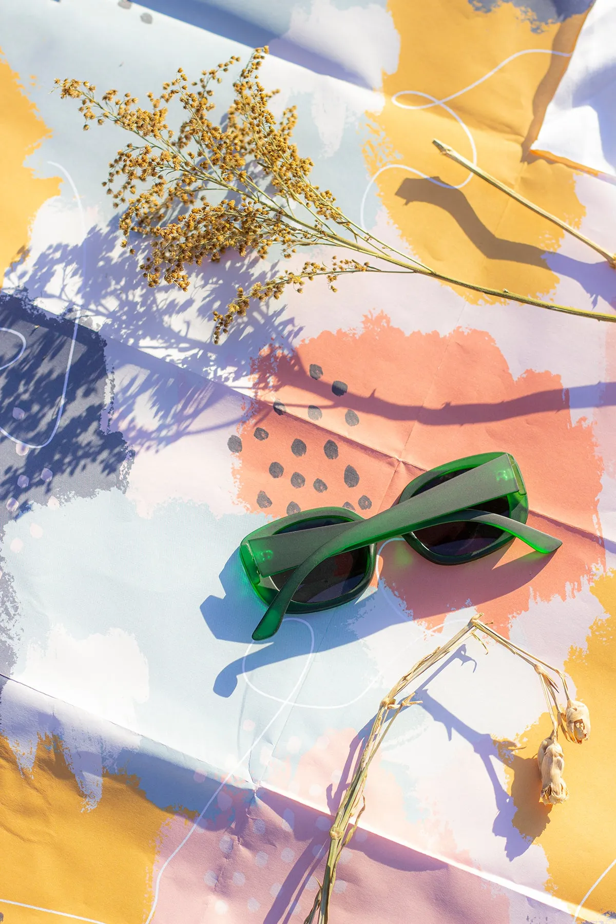 Narrow Oval Chunky Sunglasses