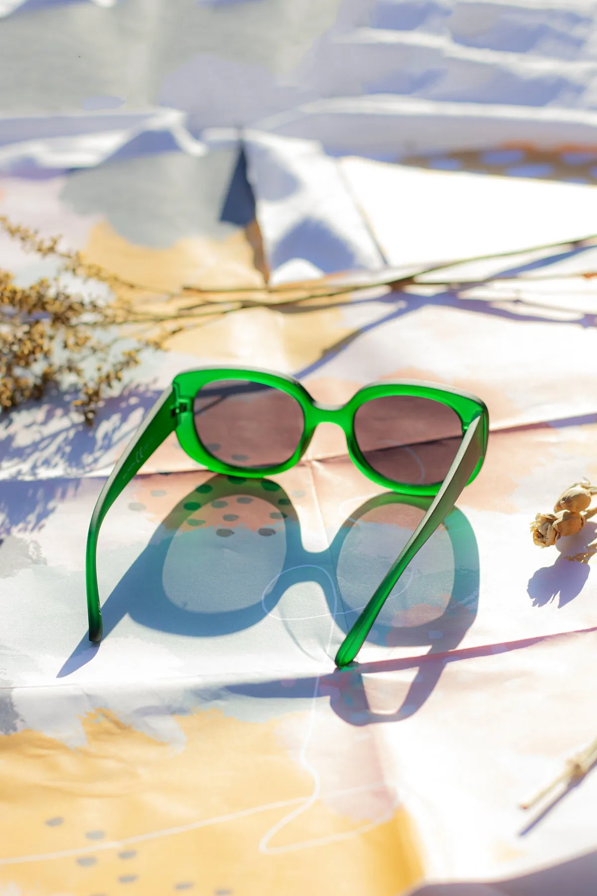 Narrow Oval Chunky Sunglasses