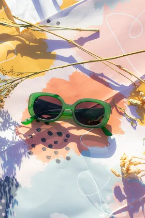 Narrow Oval Chunky Sunglasses