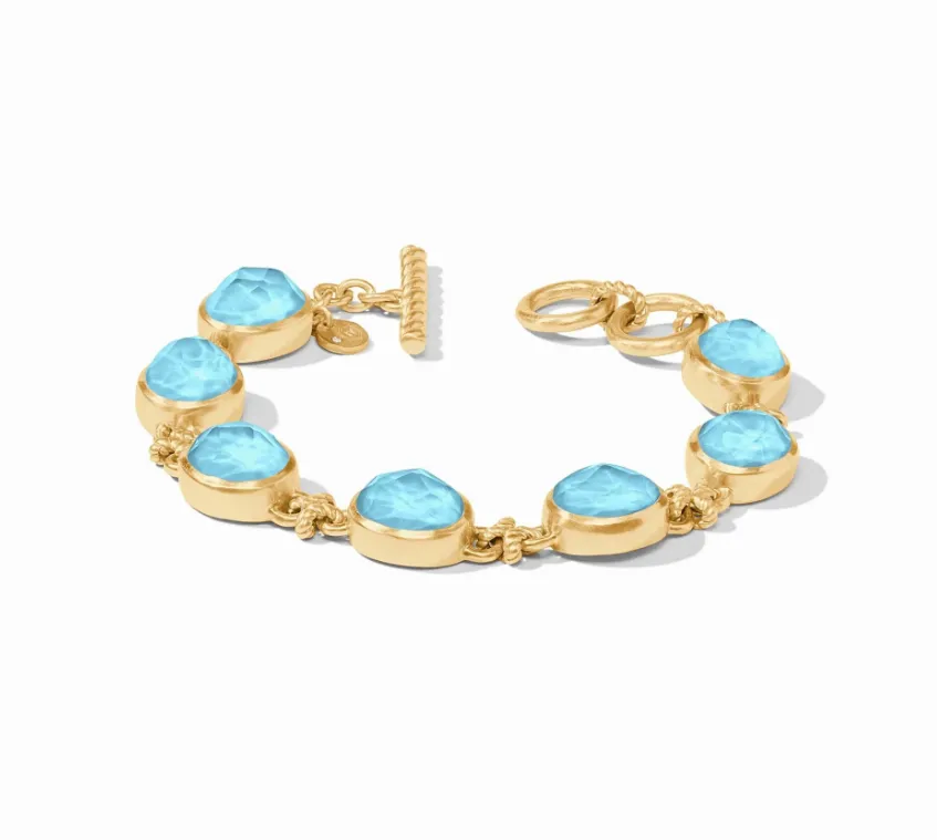Nassau Demi Stone Bracelet - Iridescent Capri Blue