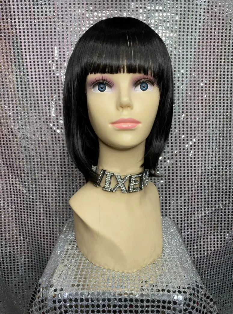 Natural Colour Straight Bob w/ Fringe