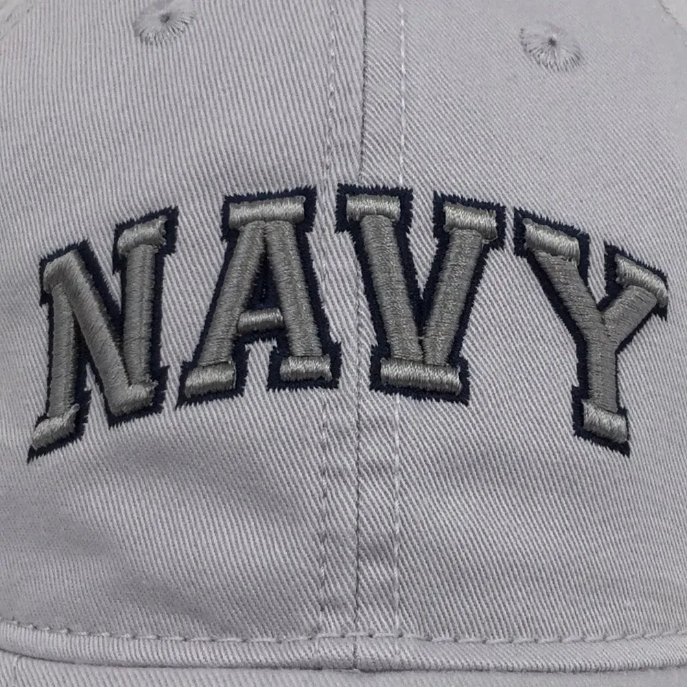 Navy Arch Low Profile Hat (Silver)
