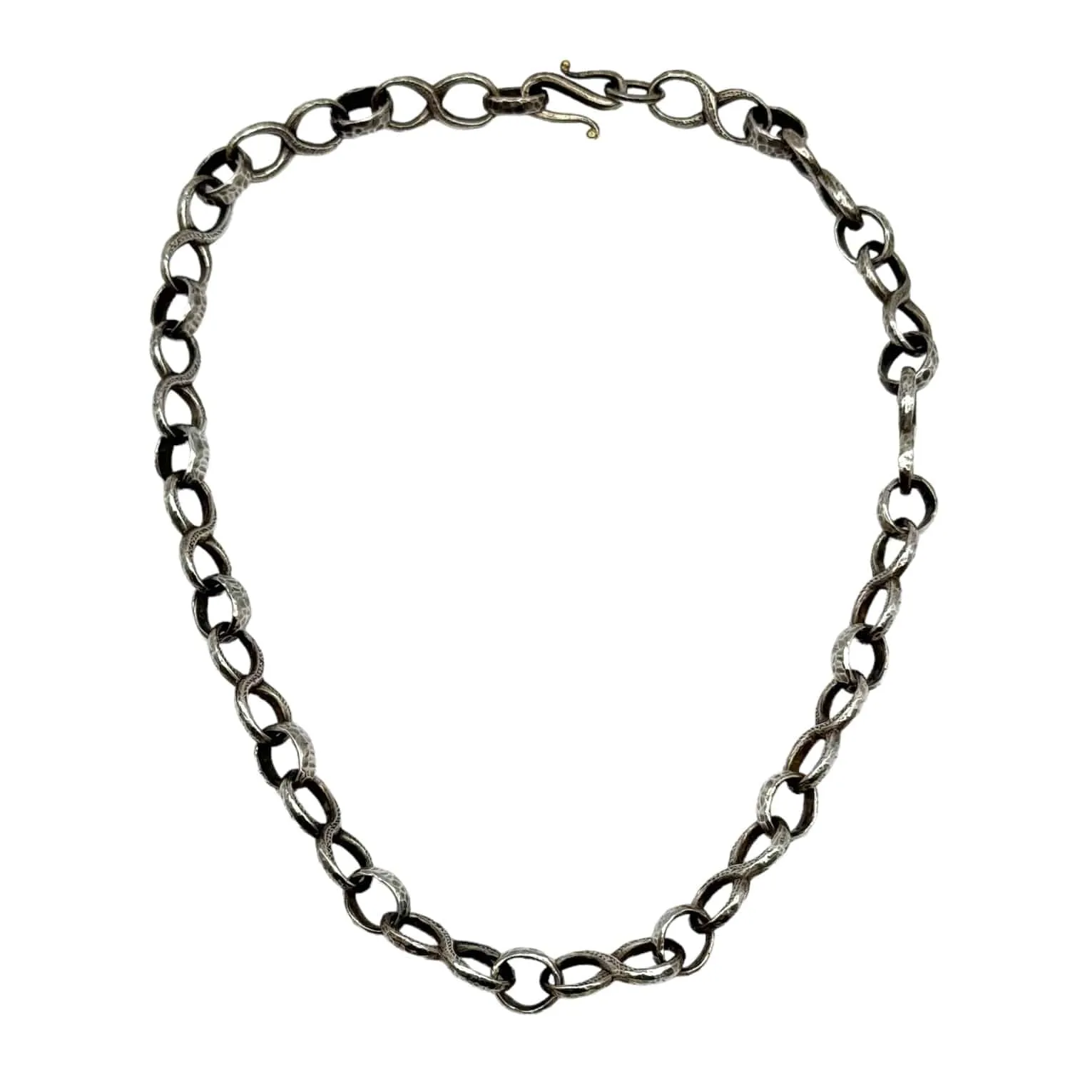 NECKLACE Heavy Linked Sterling Silver