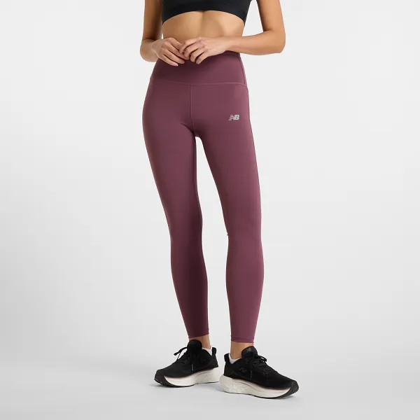 New Balance Sleek High Rise Legging 27" (Womens) - Fadedplu