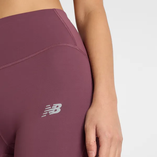 New Balance Sleek High Rise Legging 27" (Womens) - Fadedplu