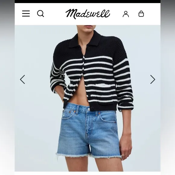 New Madewell mid rise sits on hips with a roomy leg size W 30 3 inch inseam. NWT