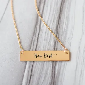 New York Gold / Silver Bar Necklace