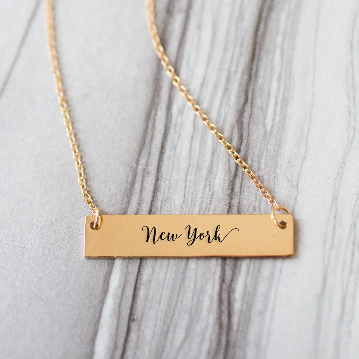 New York Gold / Silver Bar Necklace