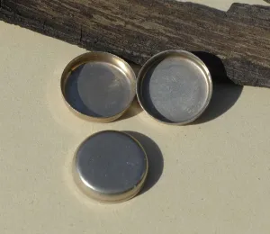 Nickel Silver Bezel Cups 26G 14.8mm - 6 Pieces