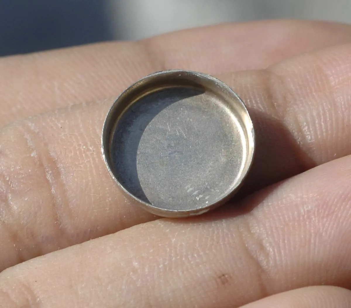 Nickel Silver Bezel Cups 26G 14.8mm - 6 Pieces
