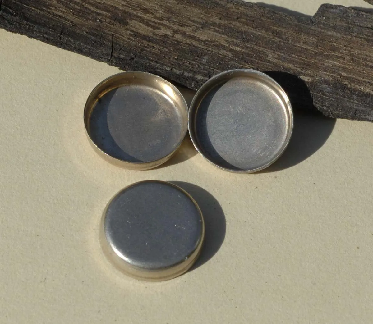 Nickel Silver Bezel Cups 26G 14.8mm - 6 Pieces