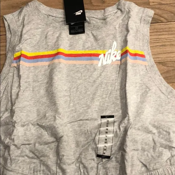 Nike cotton drawstring-waist romper