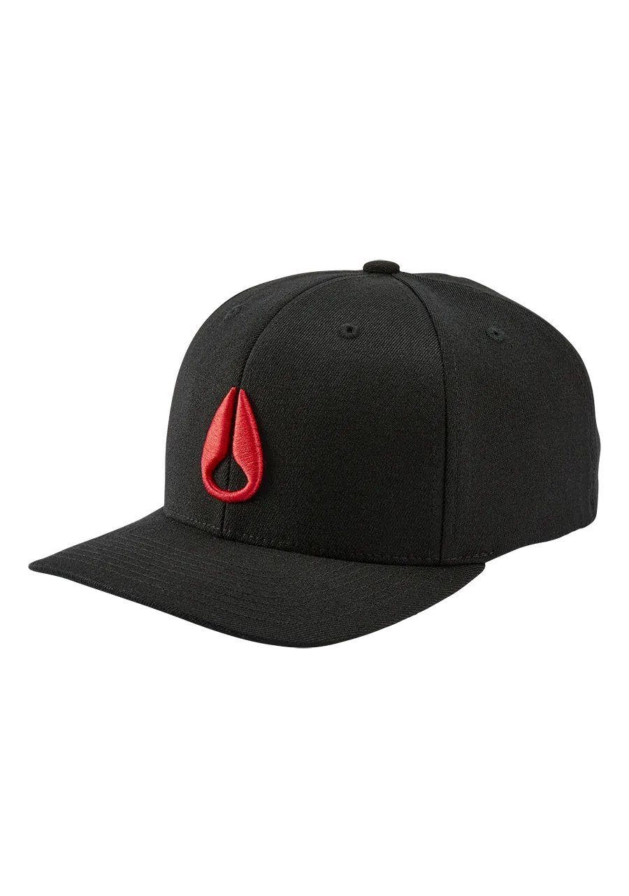 Nixon Deep Down Snapback Hat - Black / Red