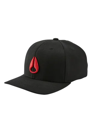 Nixon Deep Down Snapback Hat - Black / Red
