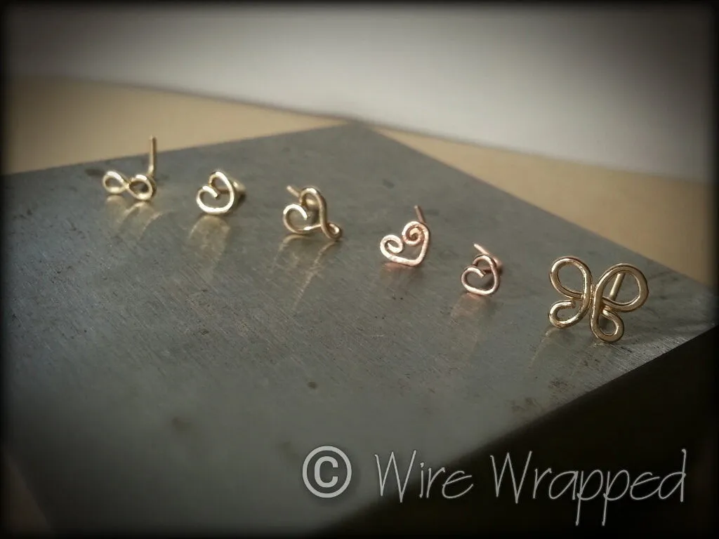 Nose Stud VARIETY VALENTINES Heart Cartilage 20 gauge 20ga 14k Yellow, White, Pink Rose Solid / Gold Filled / Silver Earring Helix Tragus