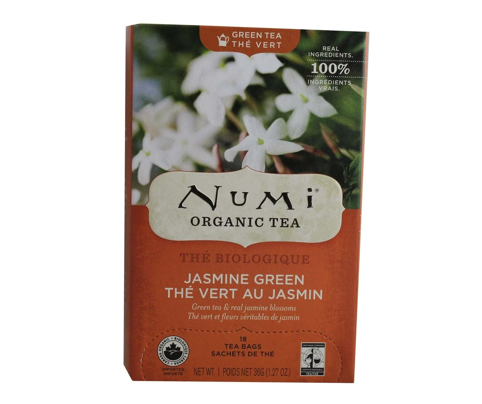 Numi Organic Tea - Jasmine Green (18 Tea Bags)
