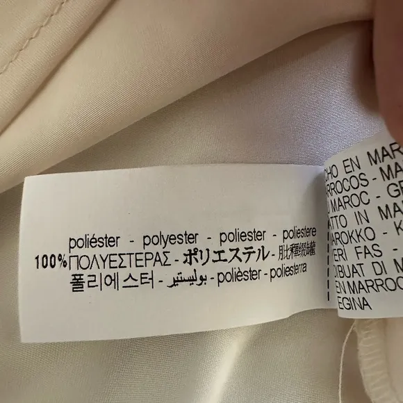 NWT Zara Cream Satin Midi Skirt