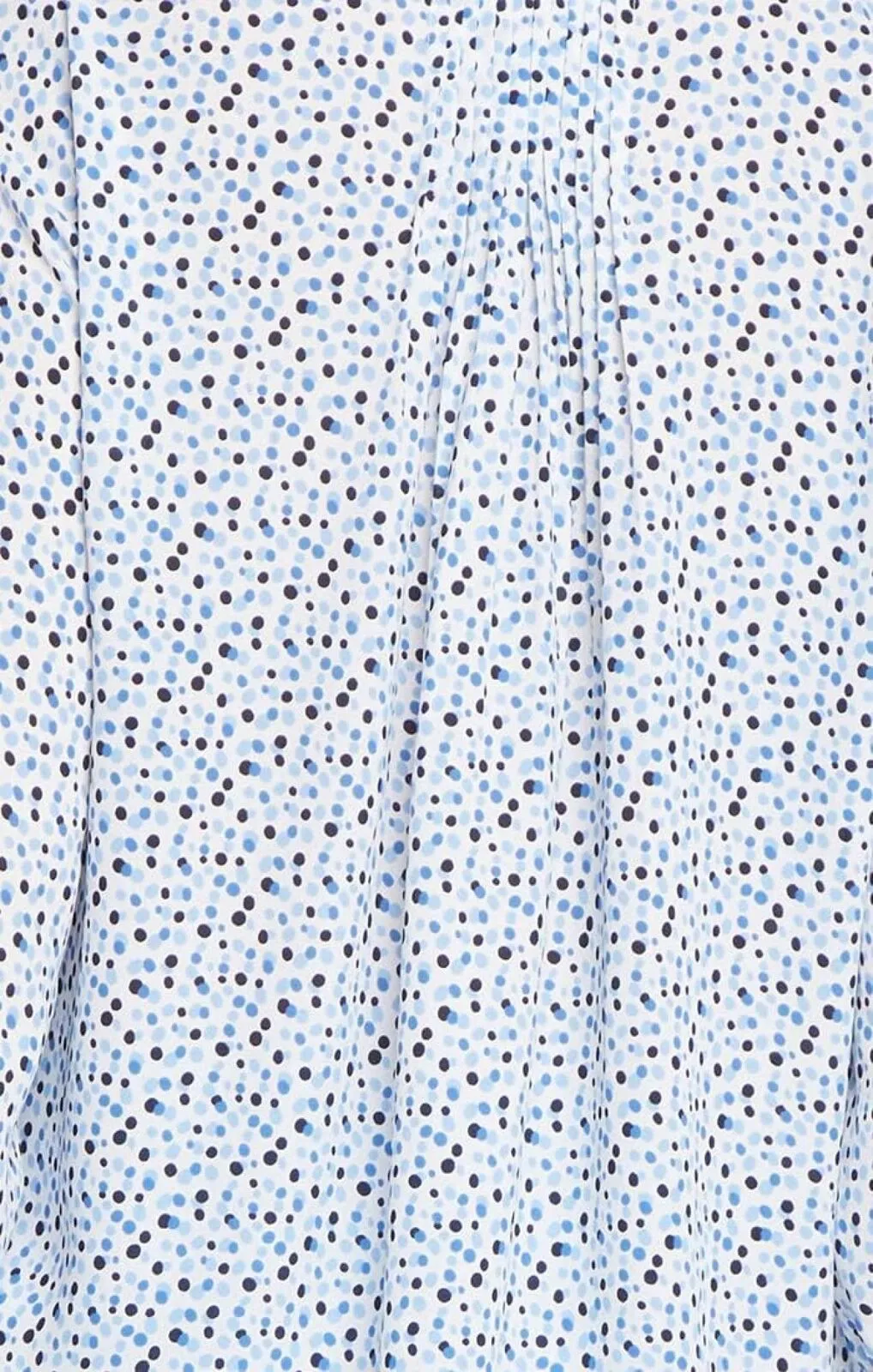 NYDJ Womens Blouse w/Pleated Back Piper Dots Blue S