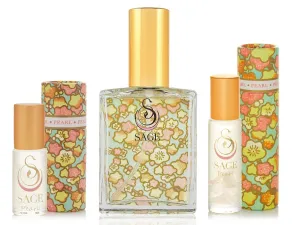 OBSESSION ~ PEARL Gemstone Perfume Oil Concentrate Roll-Ons and Eau de Toilette Gift Set by Sage