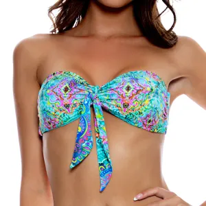 OCEAN BREEZE - Knot Bow Bandeau Top