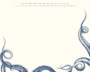 Octopus Undulation Mousepad Notepad