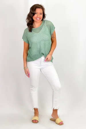 Olive Sleeveless Boxy Top