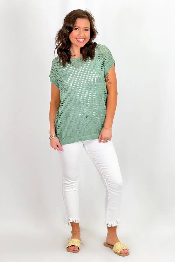 Olive Sleeveless Boxy Top