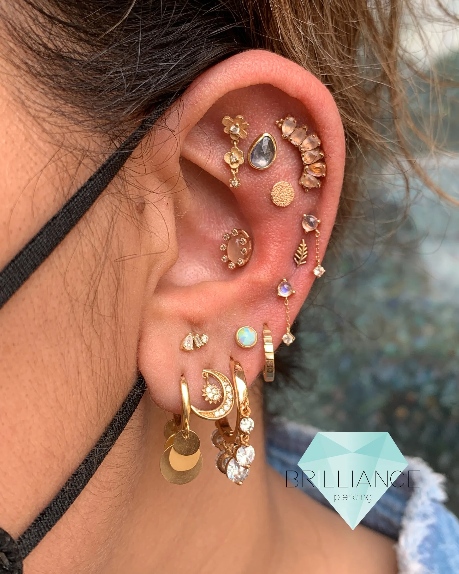 Oopsie Daisy with Diamonds Threaded End & Post