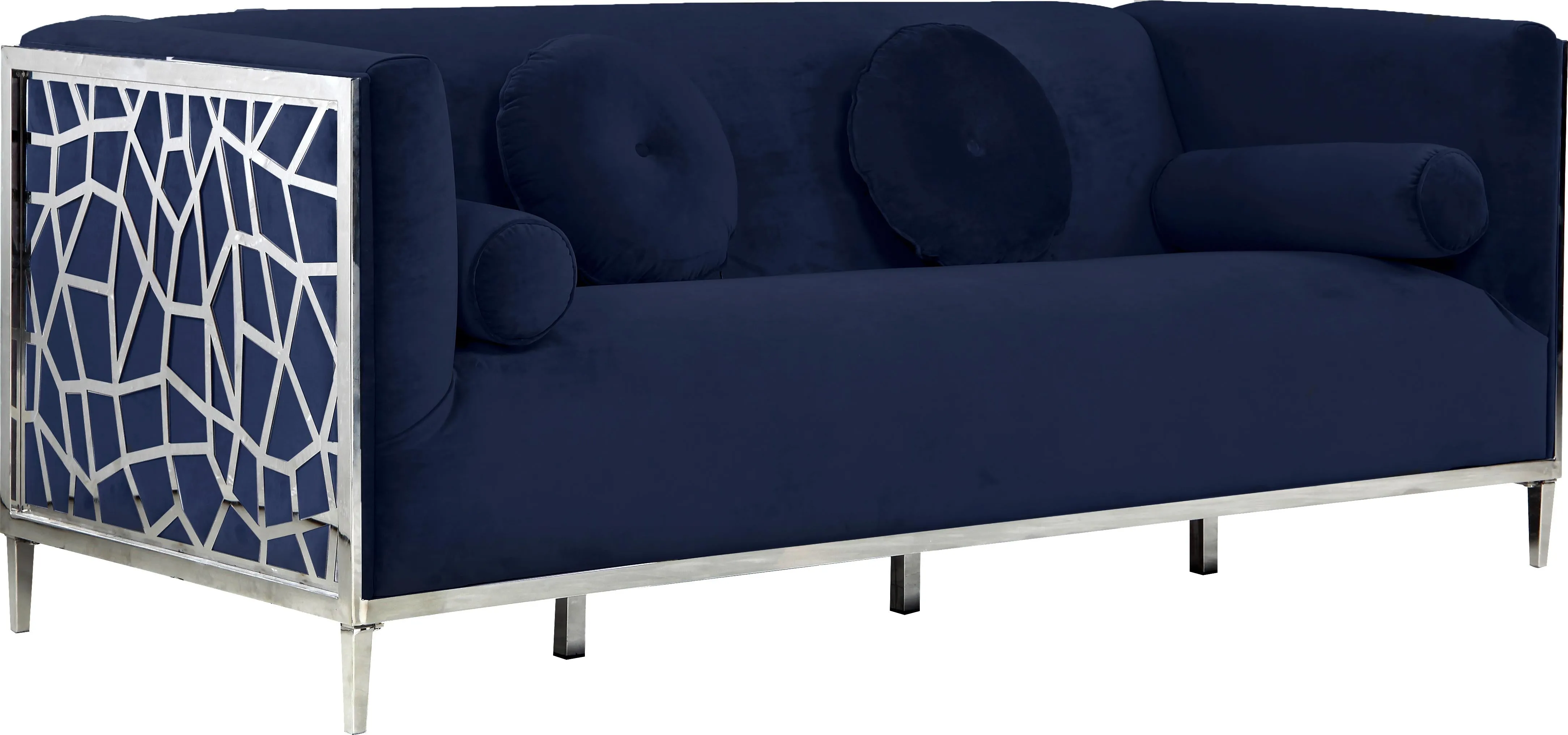 Opal Navy Velvet Sofa