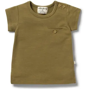 Organic Pocket Tee- Leaf