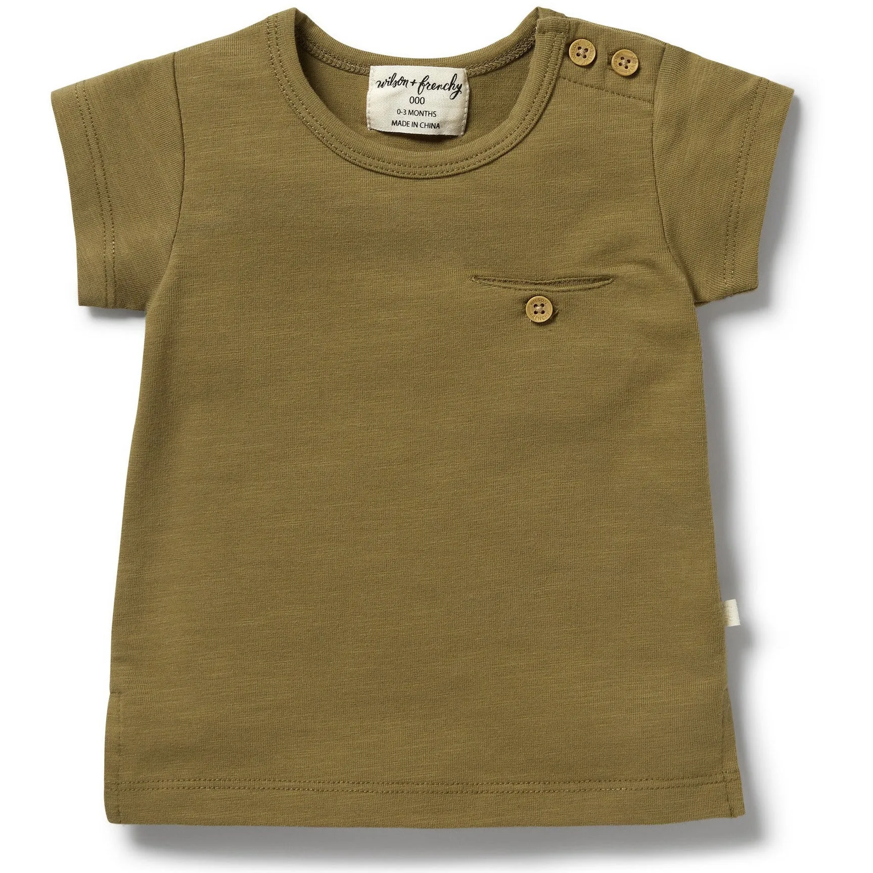 Organic Pocket Tee- Leaf