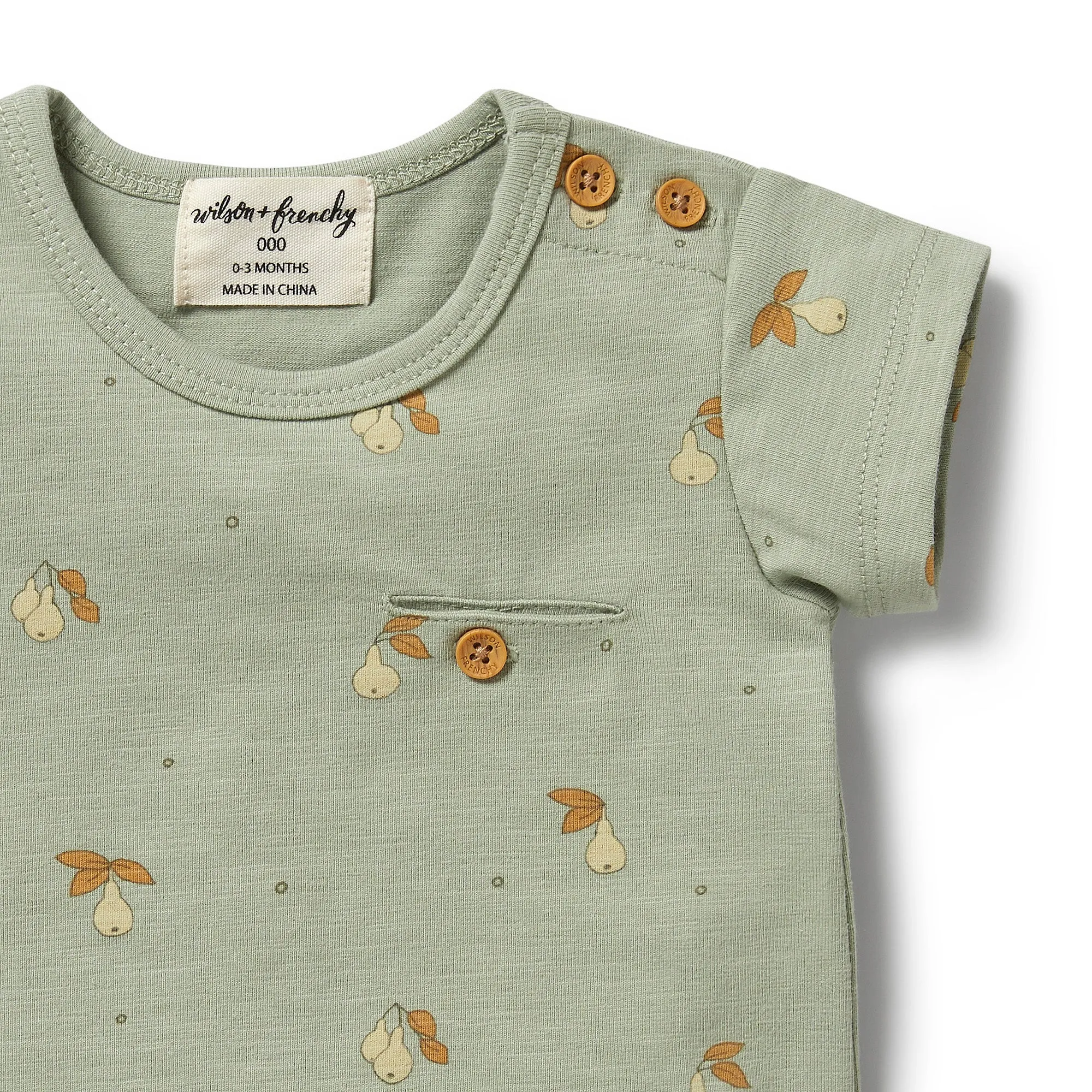 Organic Pocket Tee- Perfect Pears