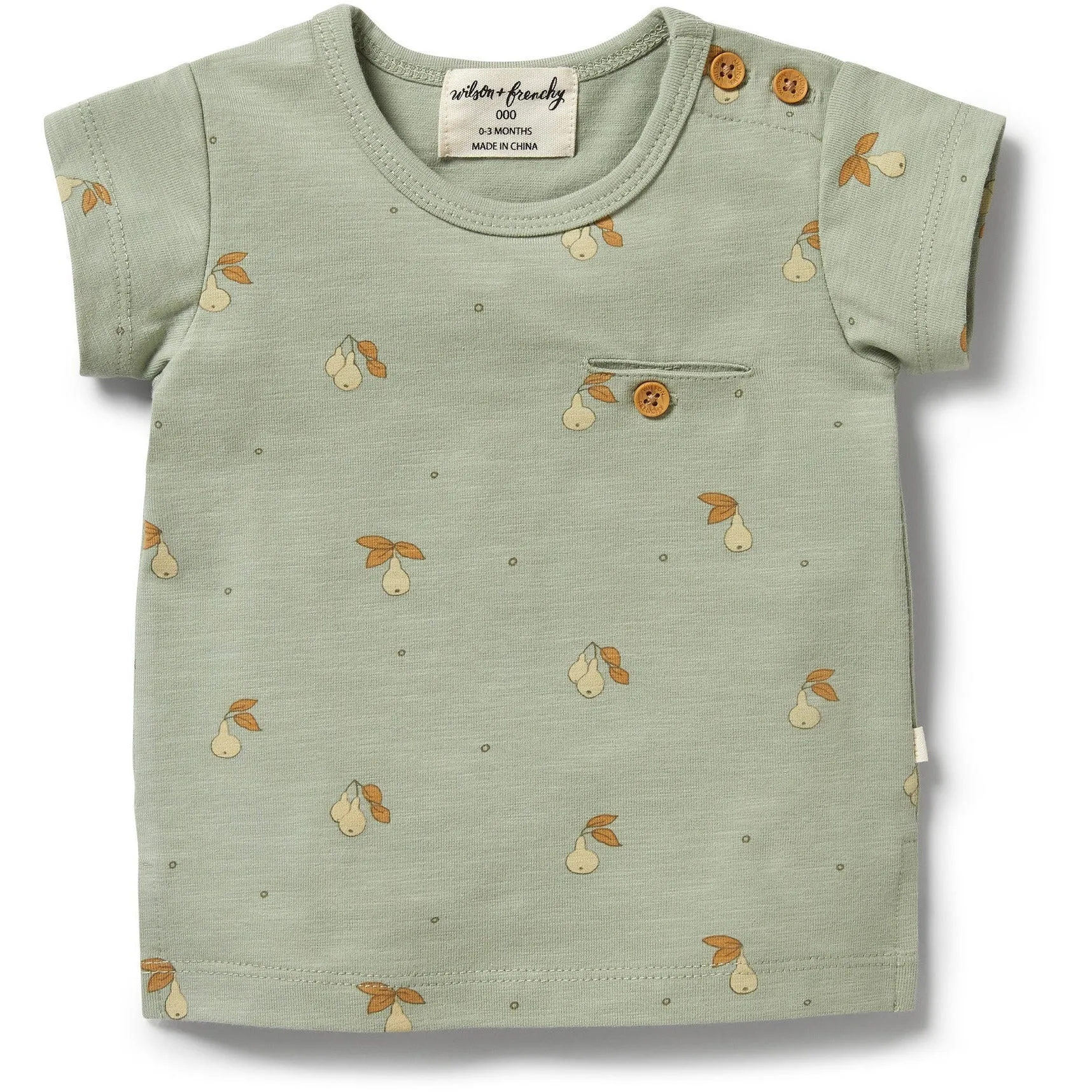 Organic Pocket Tee- Perfect Pears